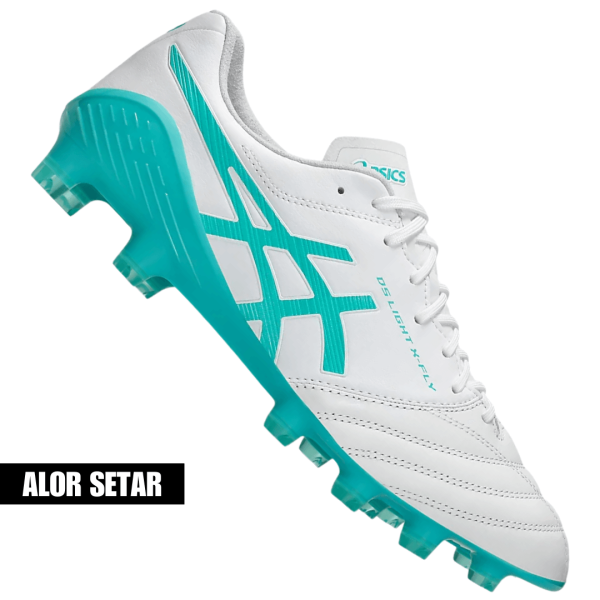Asics DS Light X-Fly 5 White/Sea Glass – 8UK