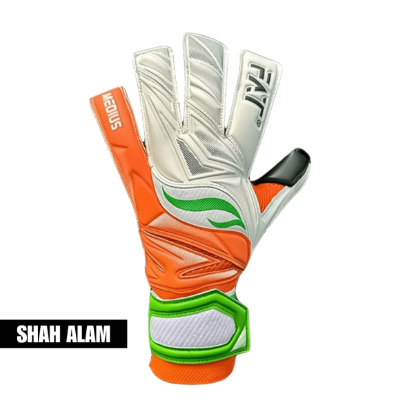 Fat Medius P Cut Orange/Green/Black Glove – Size 7