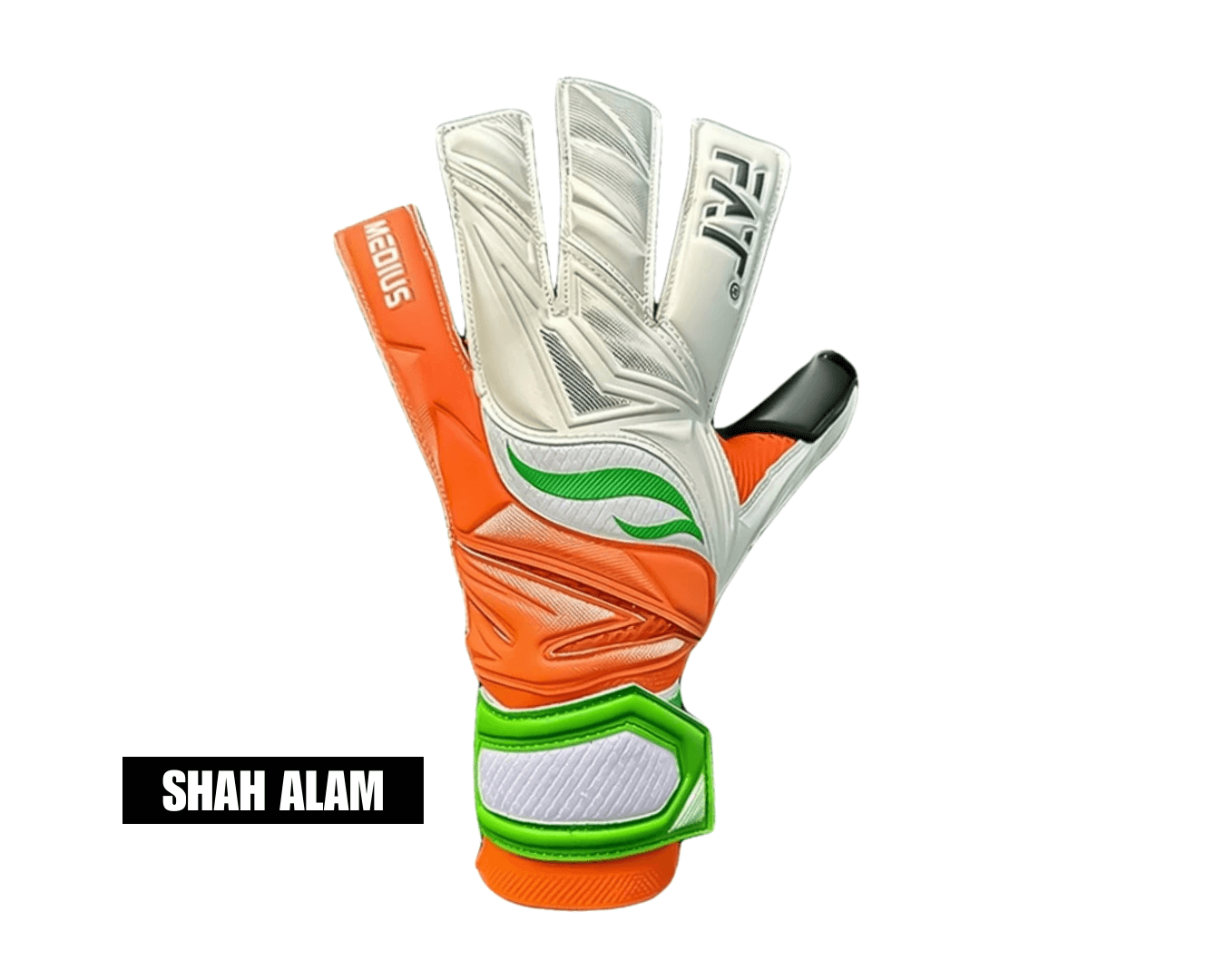 Fat Medius P Cut Orange/Green/Black Glove – Size 7