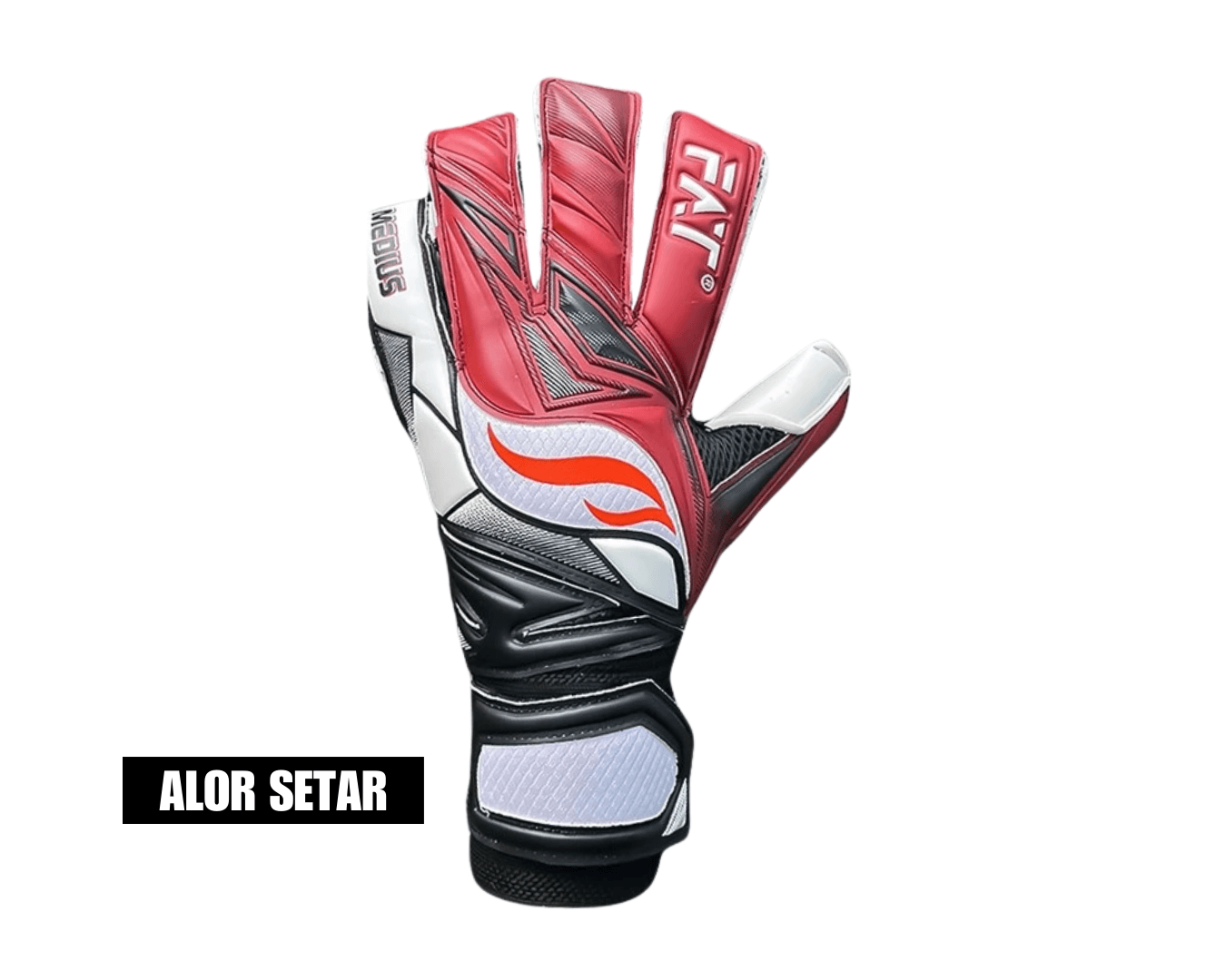 Fat Medius T Cut Black/Red/White Glove – Size 7