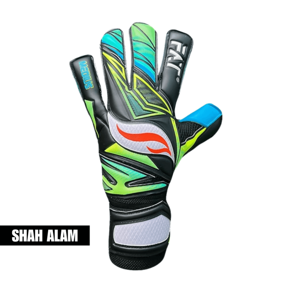 Fat Medius VG4 Cut Black/Green/Bule Glove – Size 7