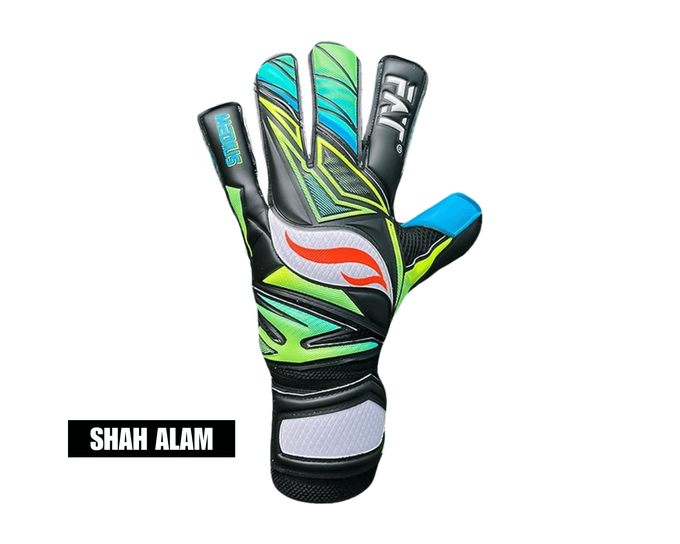 Fat Medius VG4 Cut Black/Green/Bule Glove – Size 7