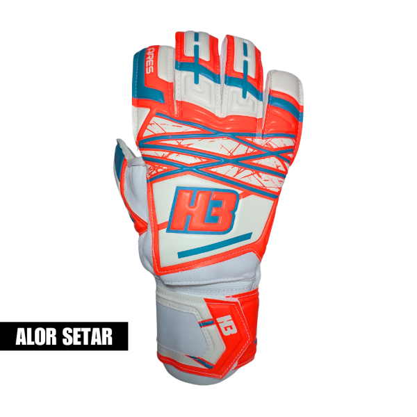 H3 Ares White/Turquoise/Neon Orange Glove – Size 10