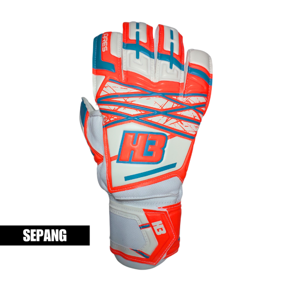 H3 Ares White/Turquoise/Neon Orange Glove – Size 10