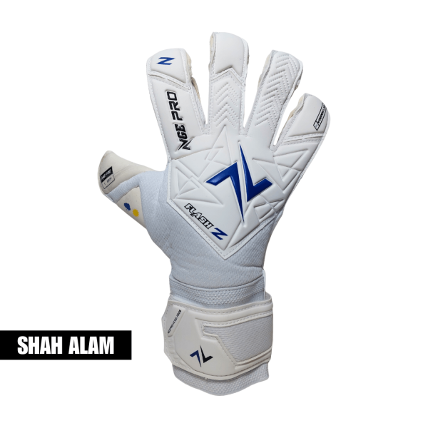 NGE Flash Z White/Blue 2026 Hybrid Cut Glove – 8UK